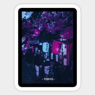 Tokyo Street Neon Synthwave Sticker